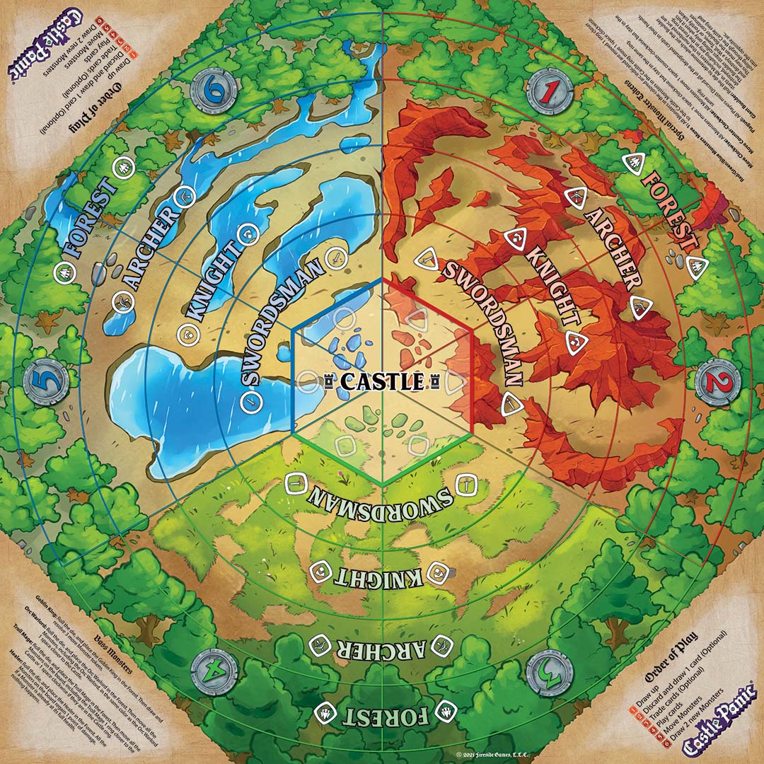 Castle Panic board game components