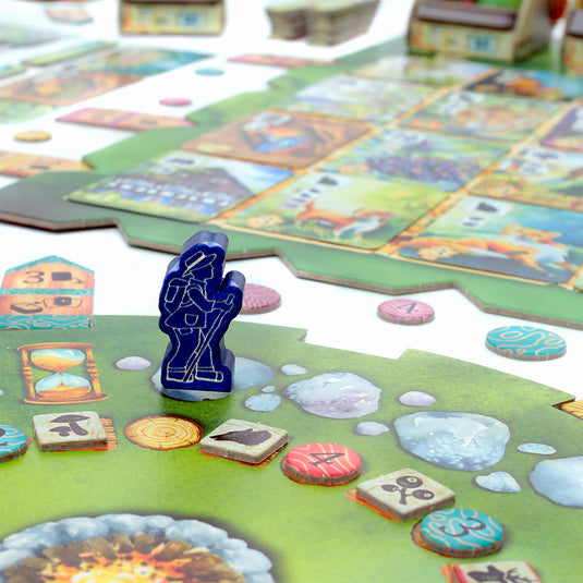 Meadow board game components