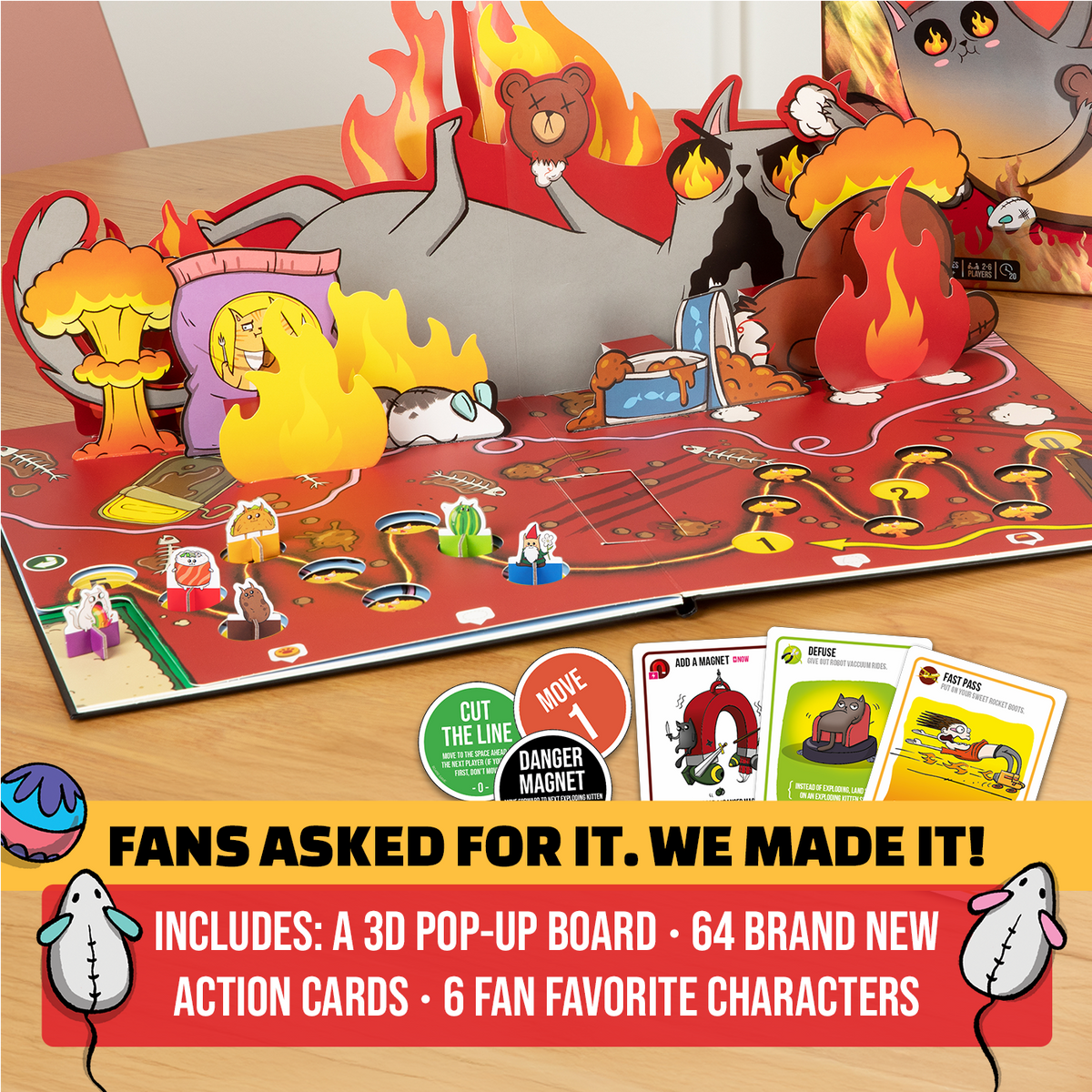 Exploding Kittens board game contents