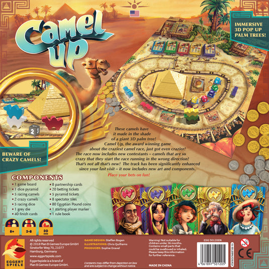 Camel Up board game components