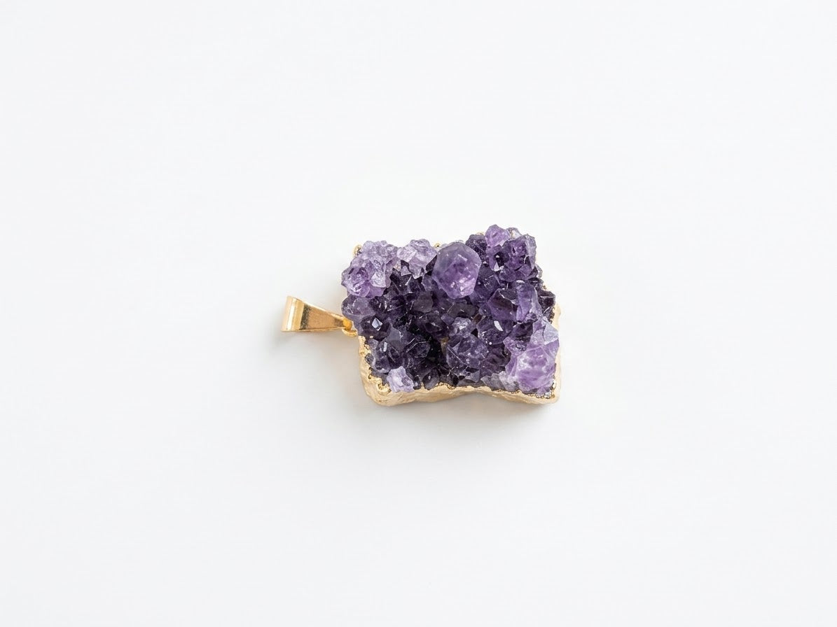 Amethyst Druzy Pendant
