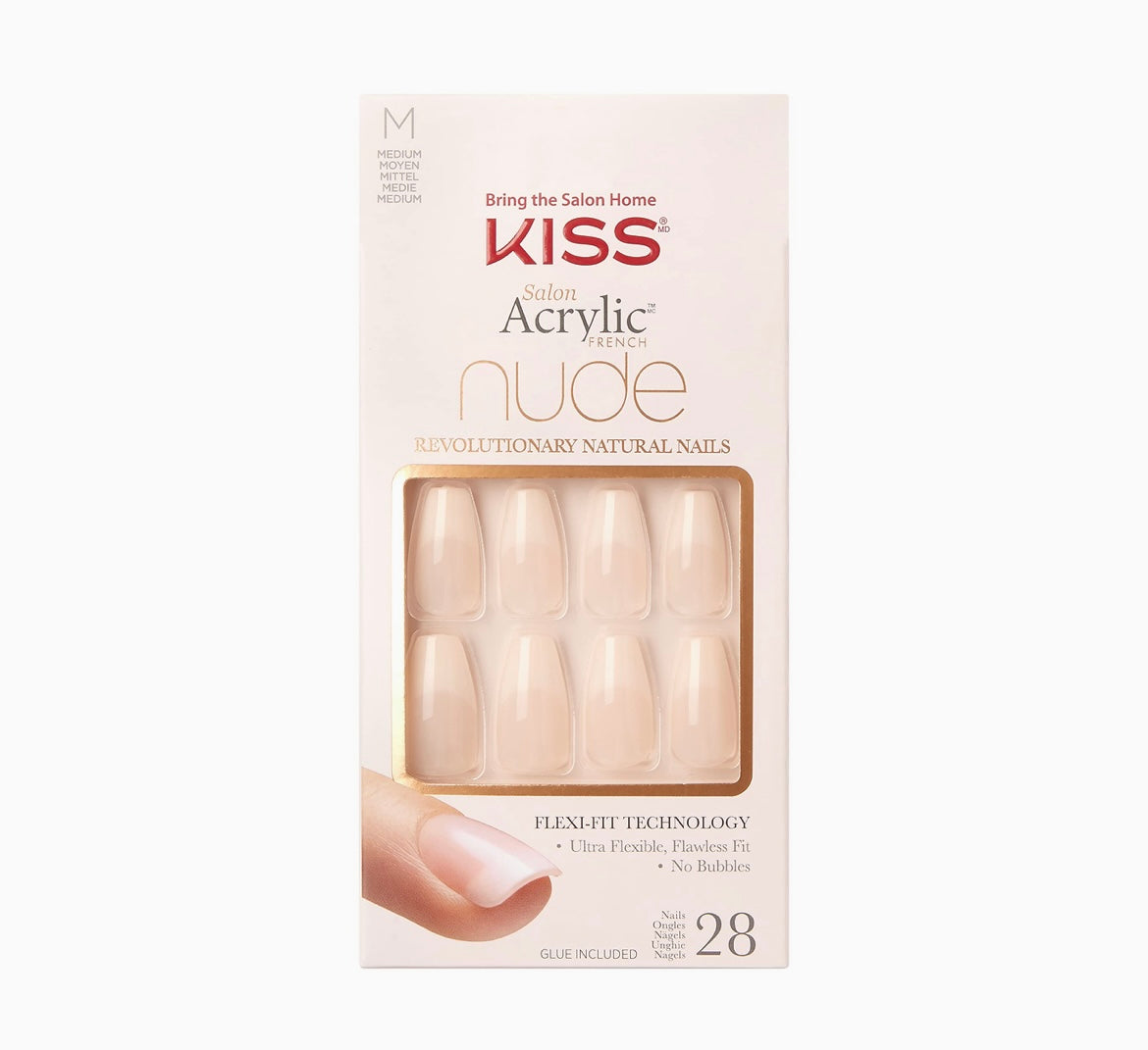 Kiss Acrylic French Nude Medium Leilani KAN07