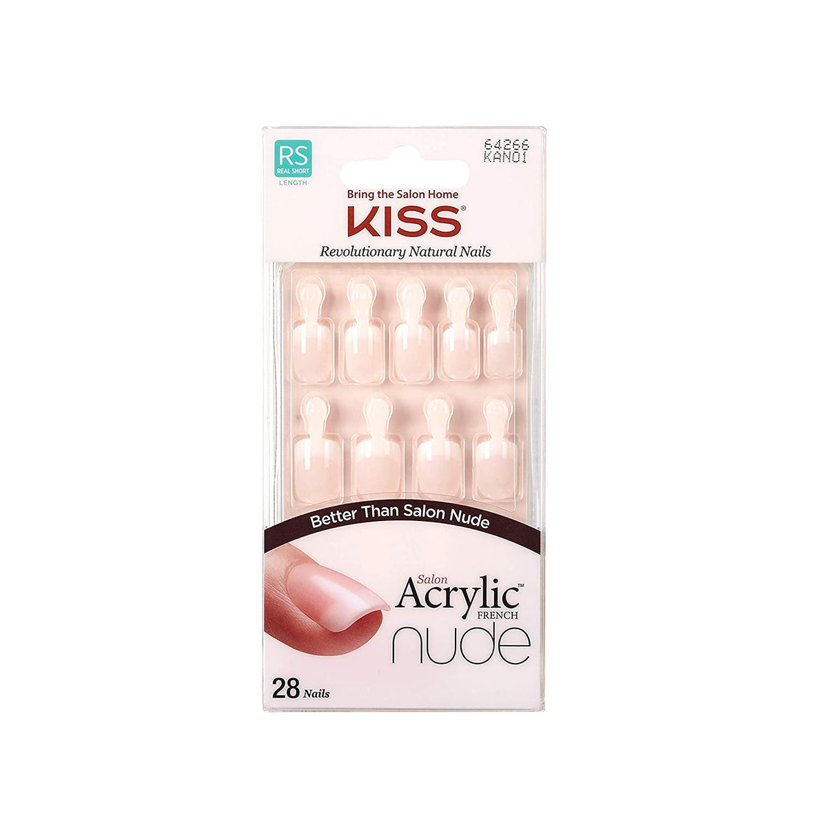 Kiss Salon Acrylic Nude French Nails KAN01